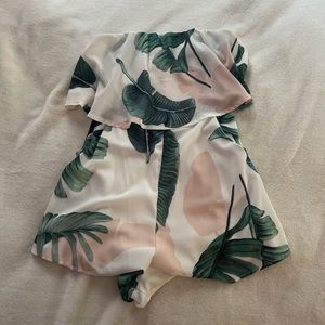 White Fox Boutique tropical romper